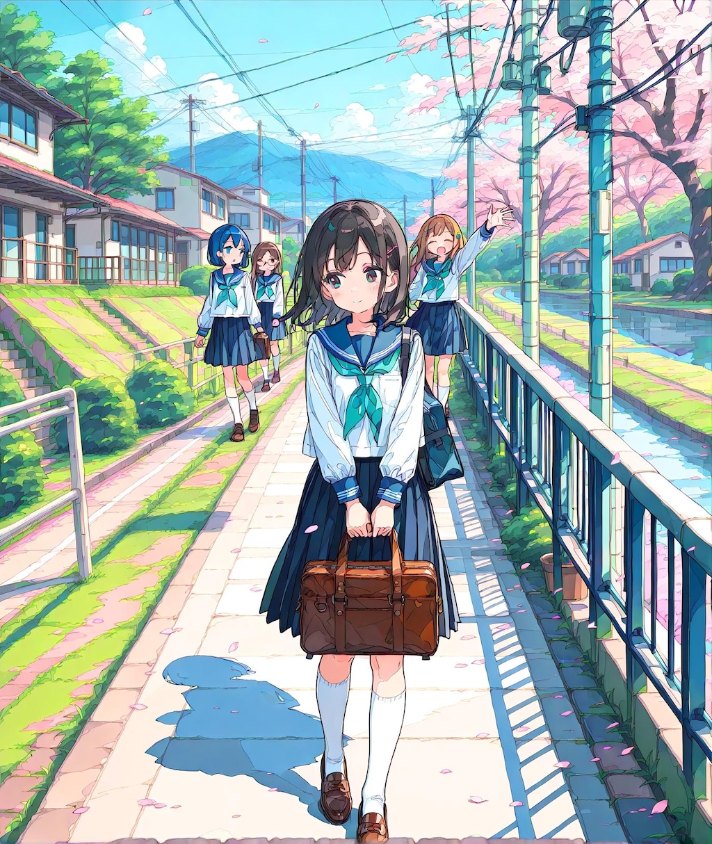 通学路の少女