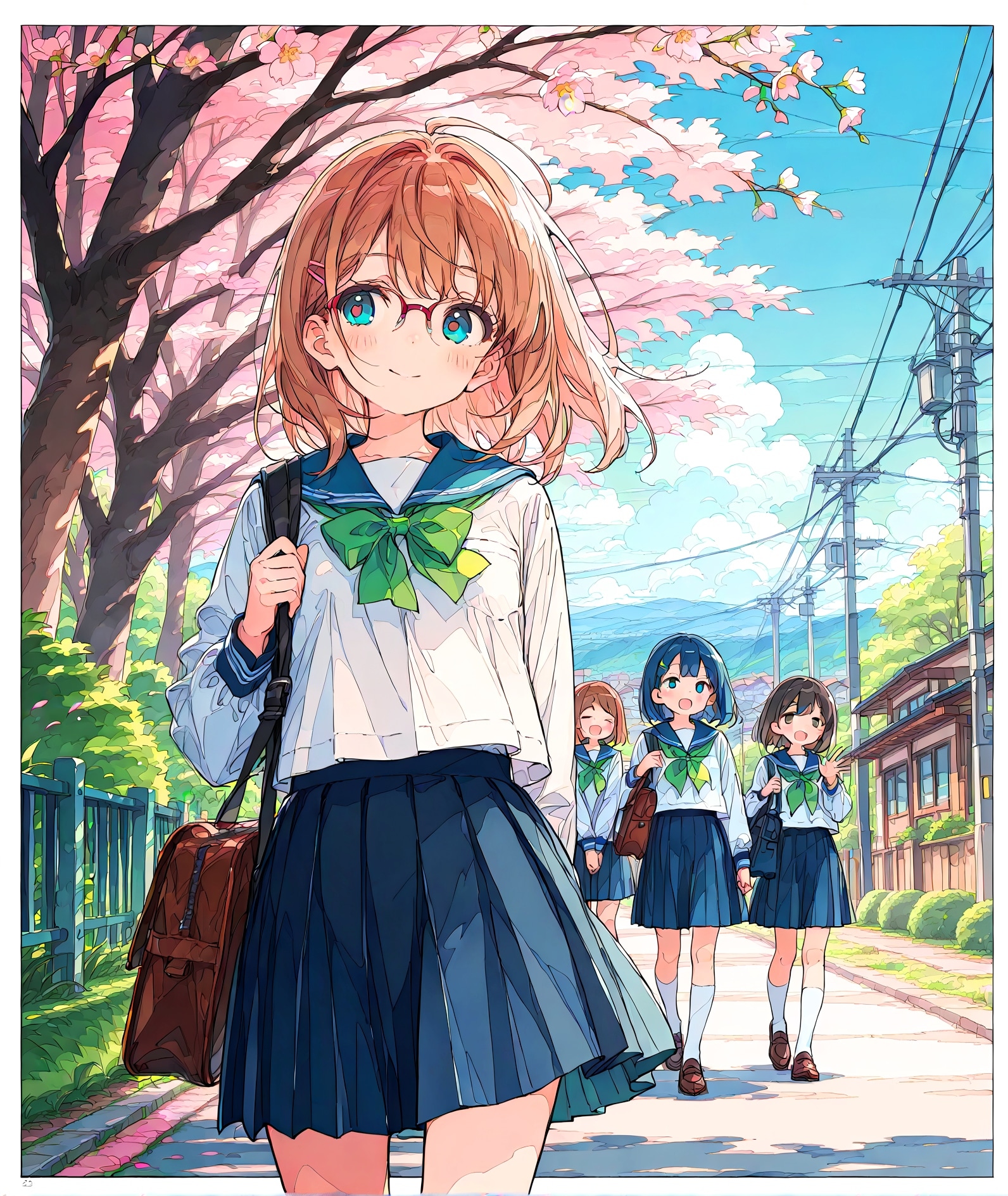 通学路の少女 | の人気AIイラスト・グラビア