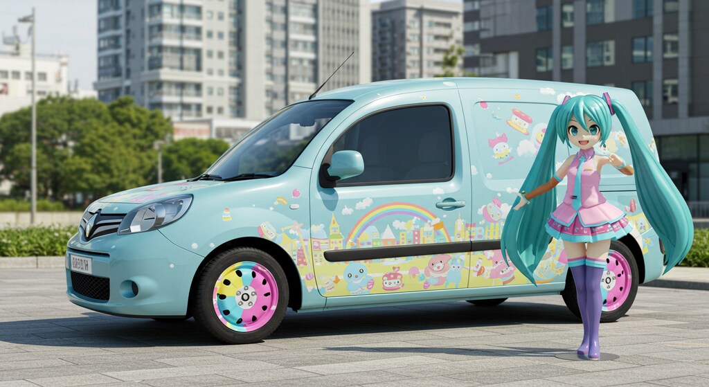 初音ミクとルノーカングー