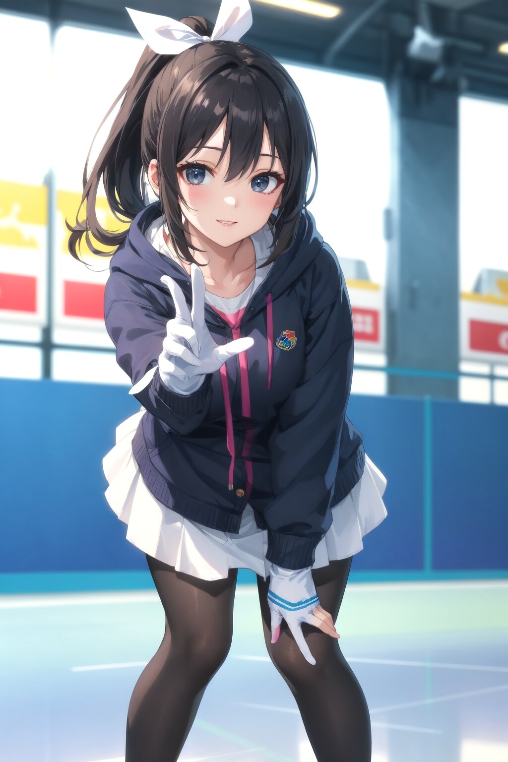 スケート場にて