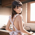 いろんなモデルで裸エプロン5 3枚目