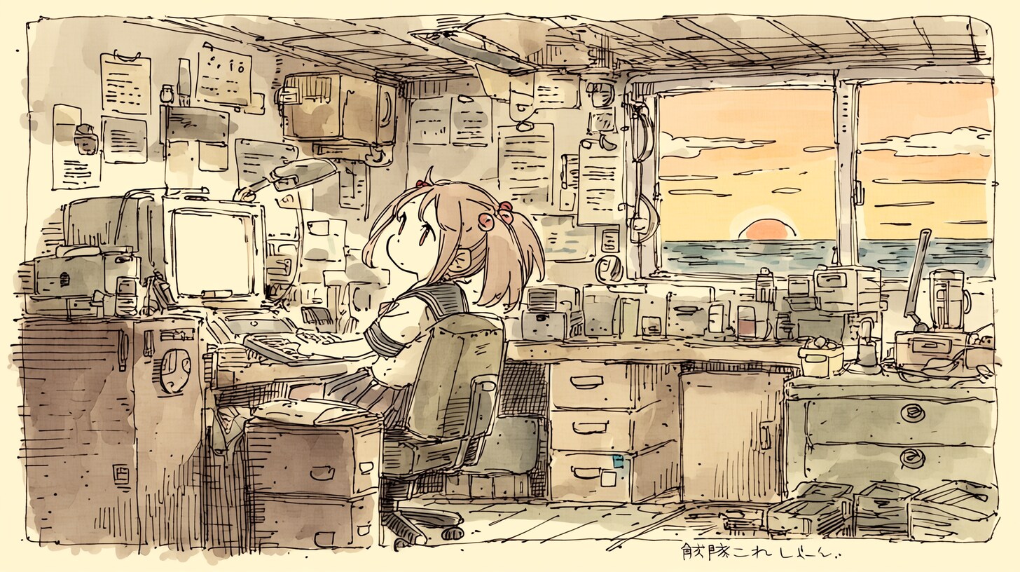 綾波型駆逐艦「漣」です、ご主人さま。こう書いてさざなみと読みます。 | の人気AIイラスト・グラビア