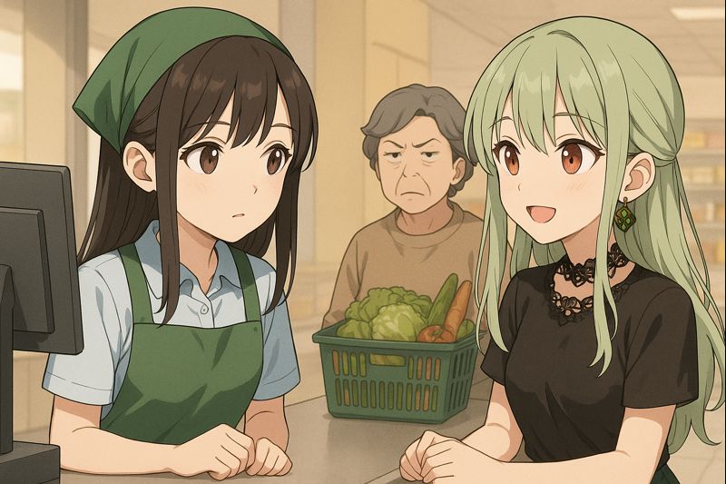 レジでの雑談 | の人気AIイラスト・グラビア