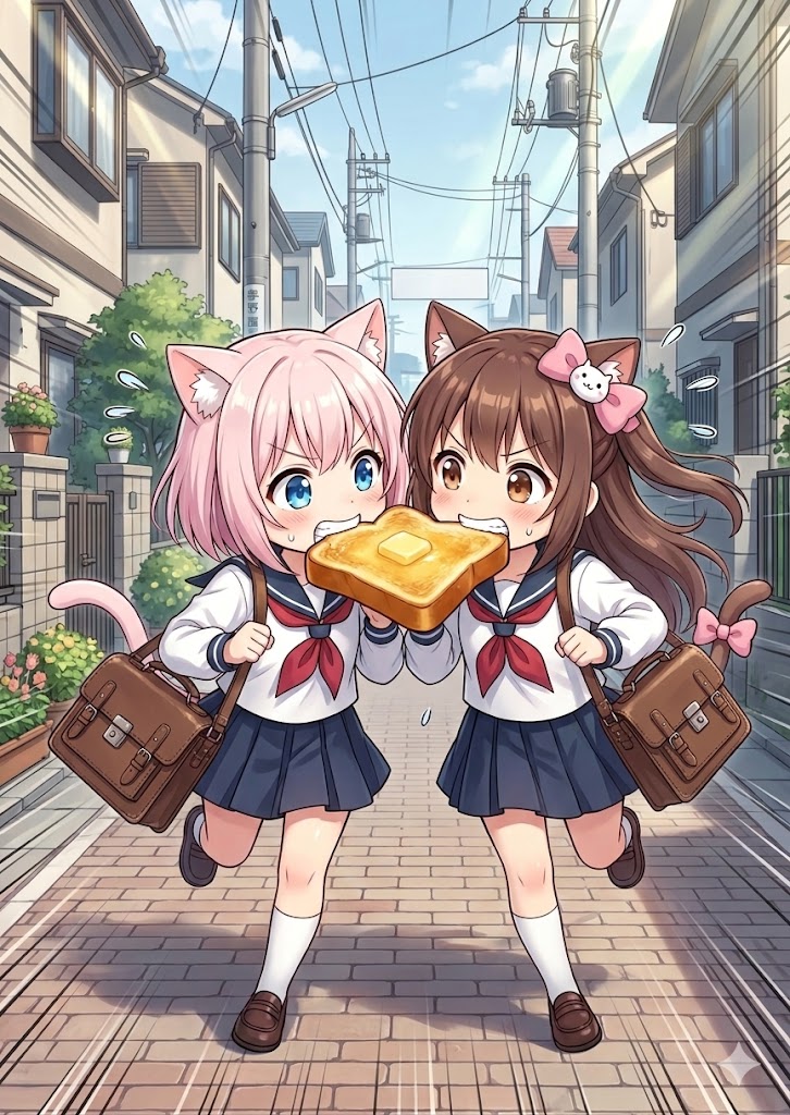 二人「わたしのトースト！」