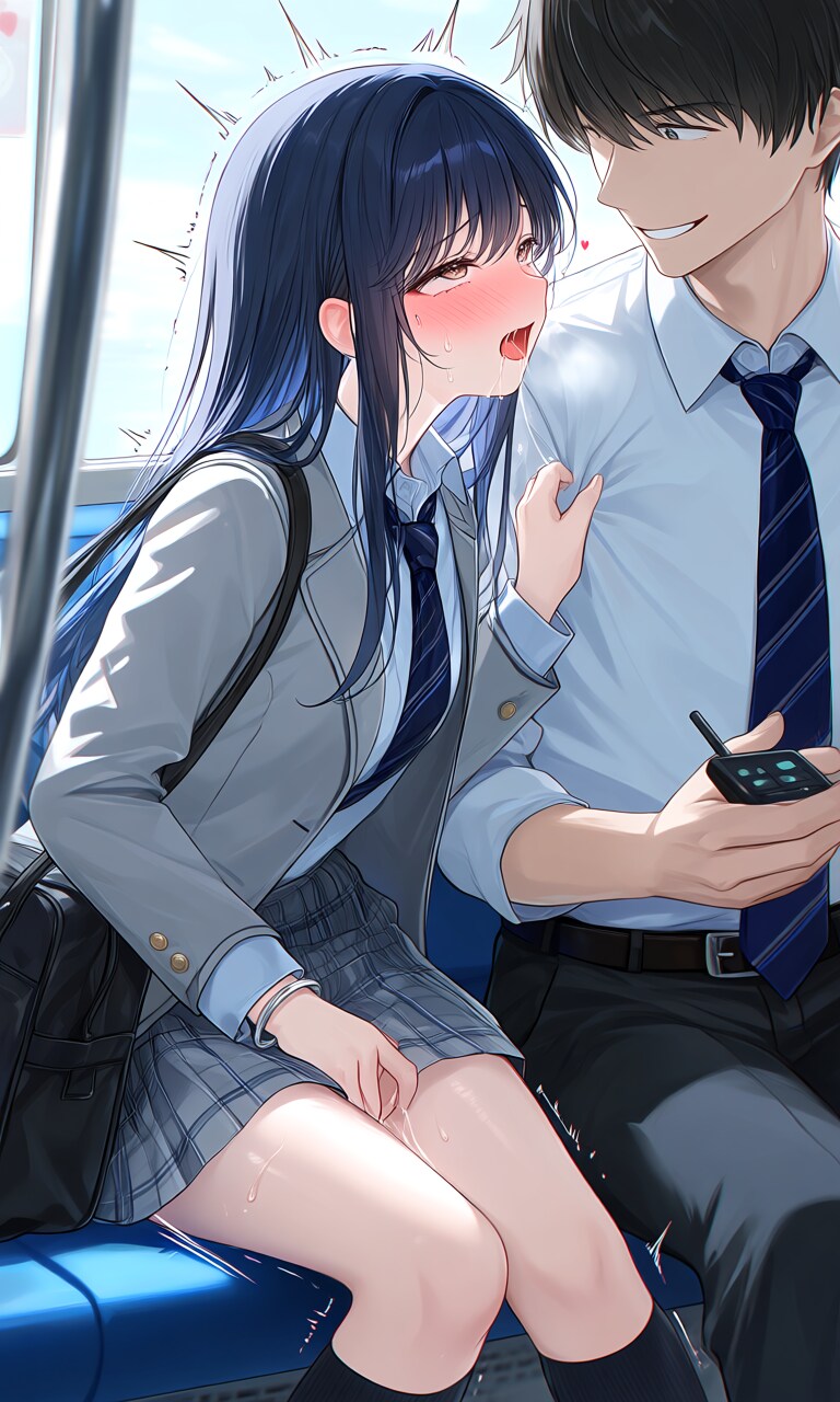 電車で何かに耐える③