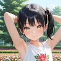 腋見せのポーズ 090 6枚目
