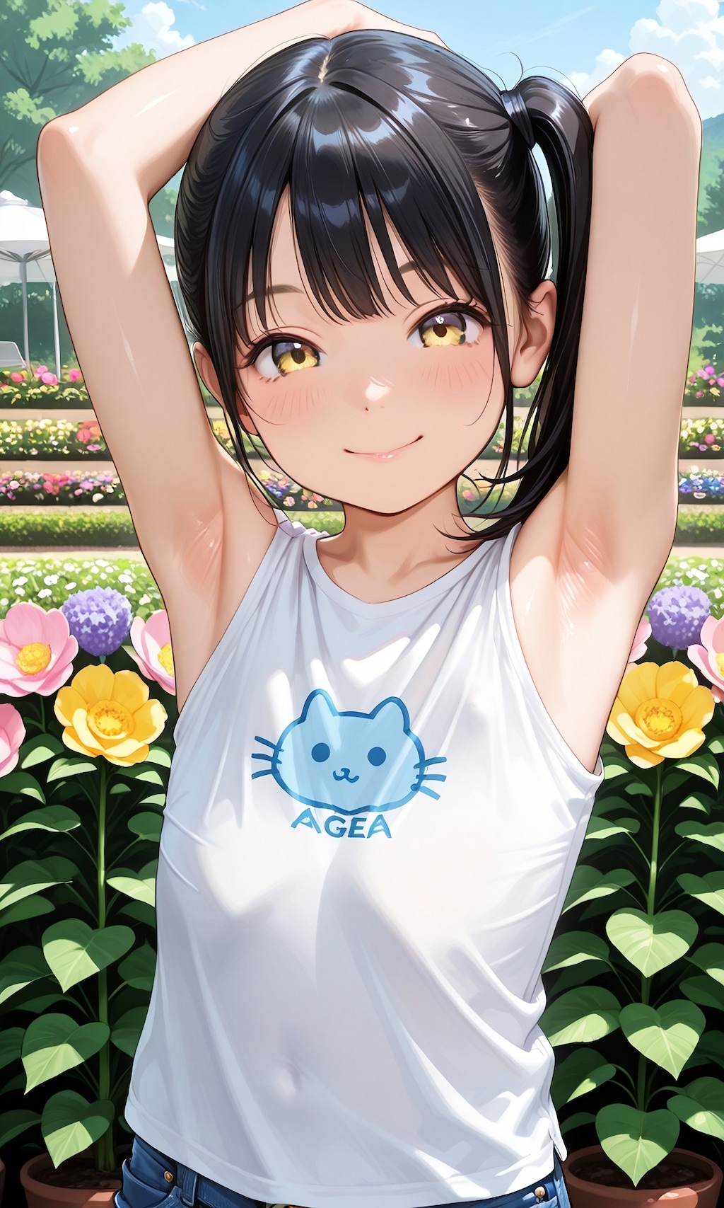 腋見せのポーズ 090