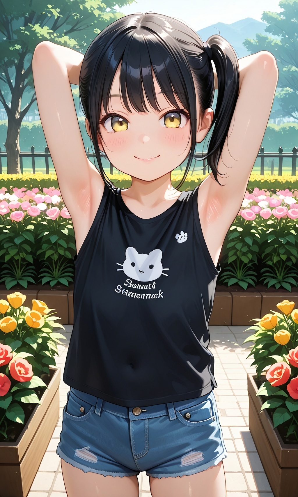 腋見せのポーズ 090