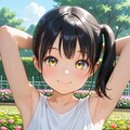 腋見せのポーズ 090 2枚目