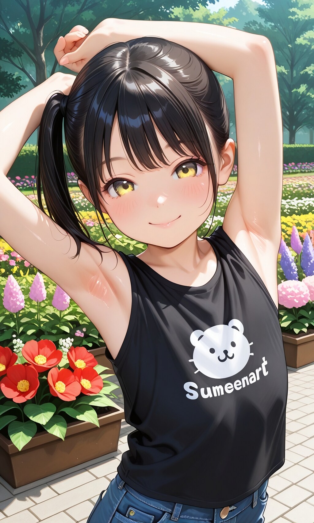 腋見せのポーズ 090