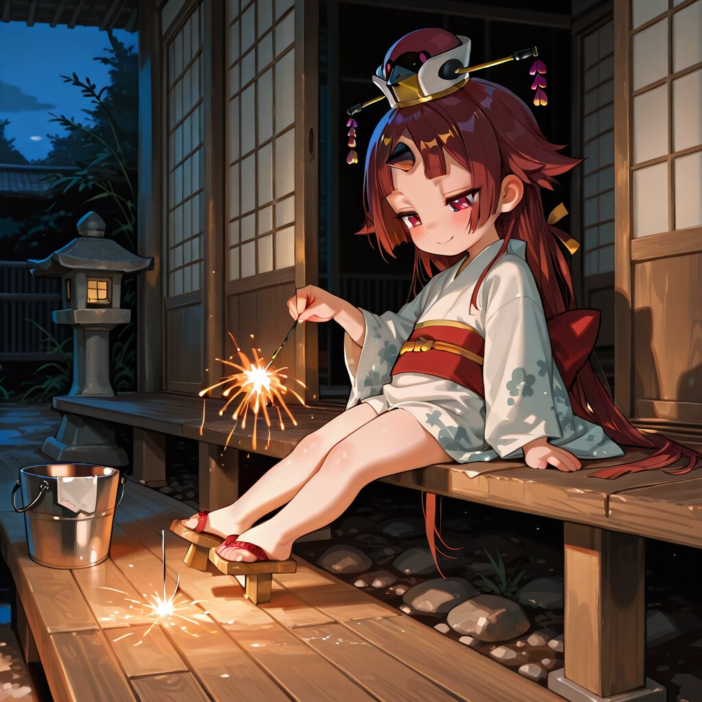 紅閻魔線香花火 | の人気AIイラスト・グラビア
