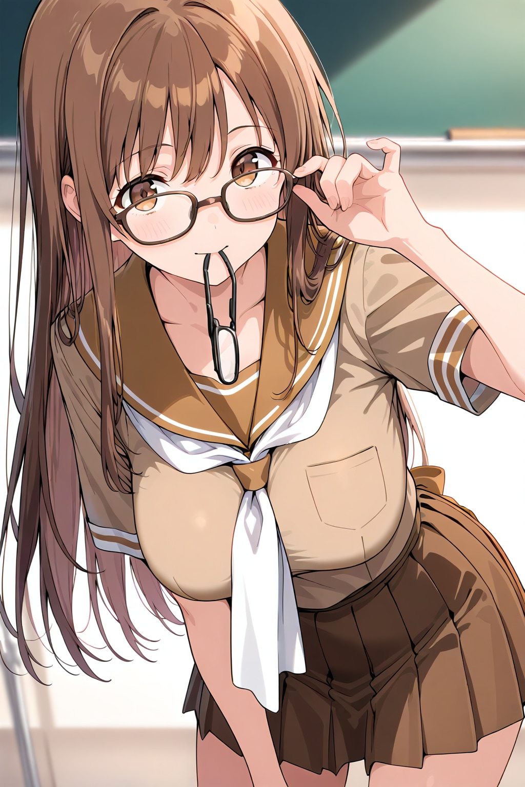 何かをくわえた女の子 | の人気AIイラスト・グラビア