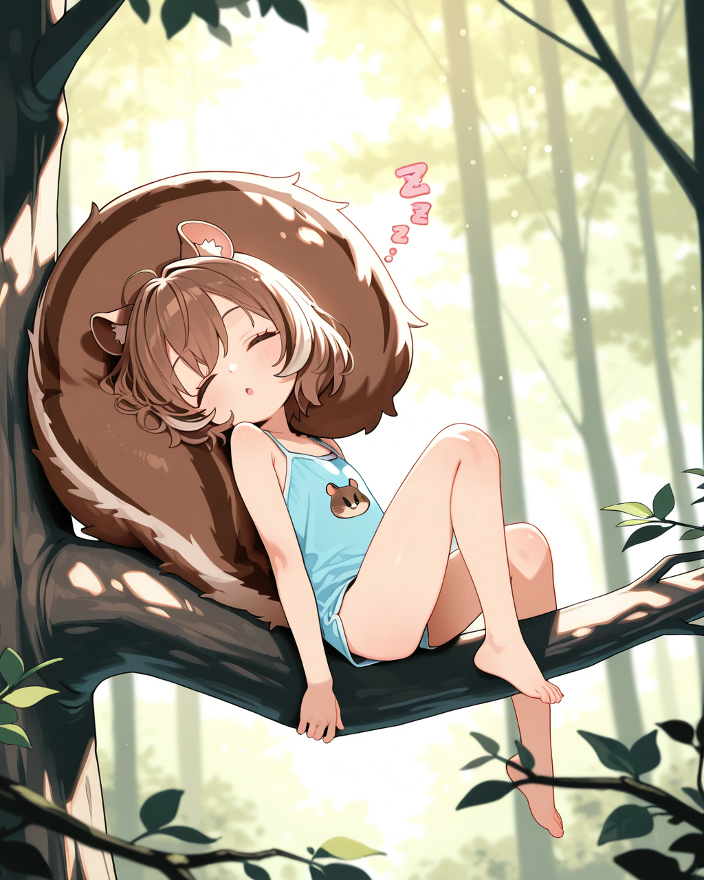 リスさんの居眠り・・・。zzz | の人気AIイラスト・グラビア