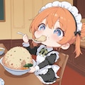 APRICOTのチャーハンを食べるメイドさん 5枚目