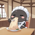 APRICOTのチャーハンを食べるメイドさん 4枚目
