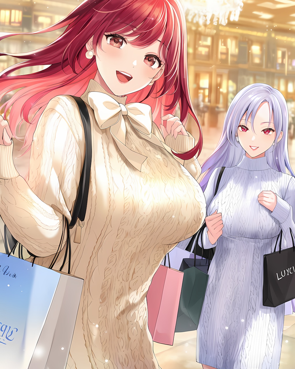 ❄️冬ニットワンピでデパートショッピング♡