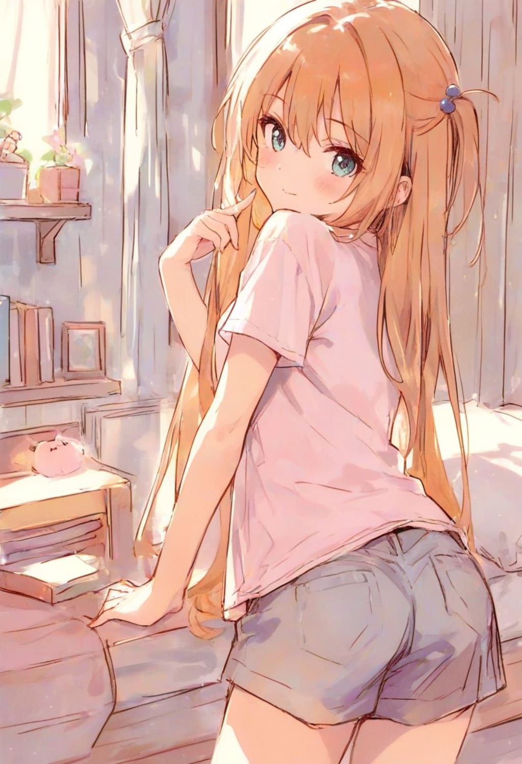少女の部屋(水彩タッチ)(89)