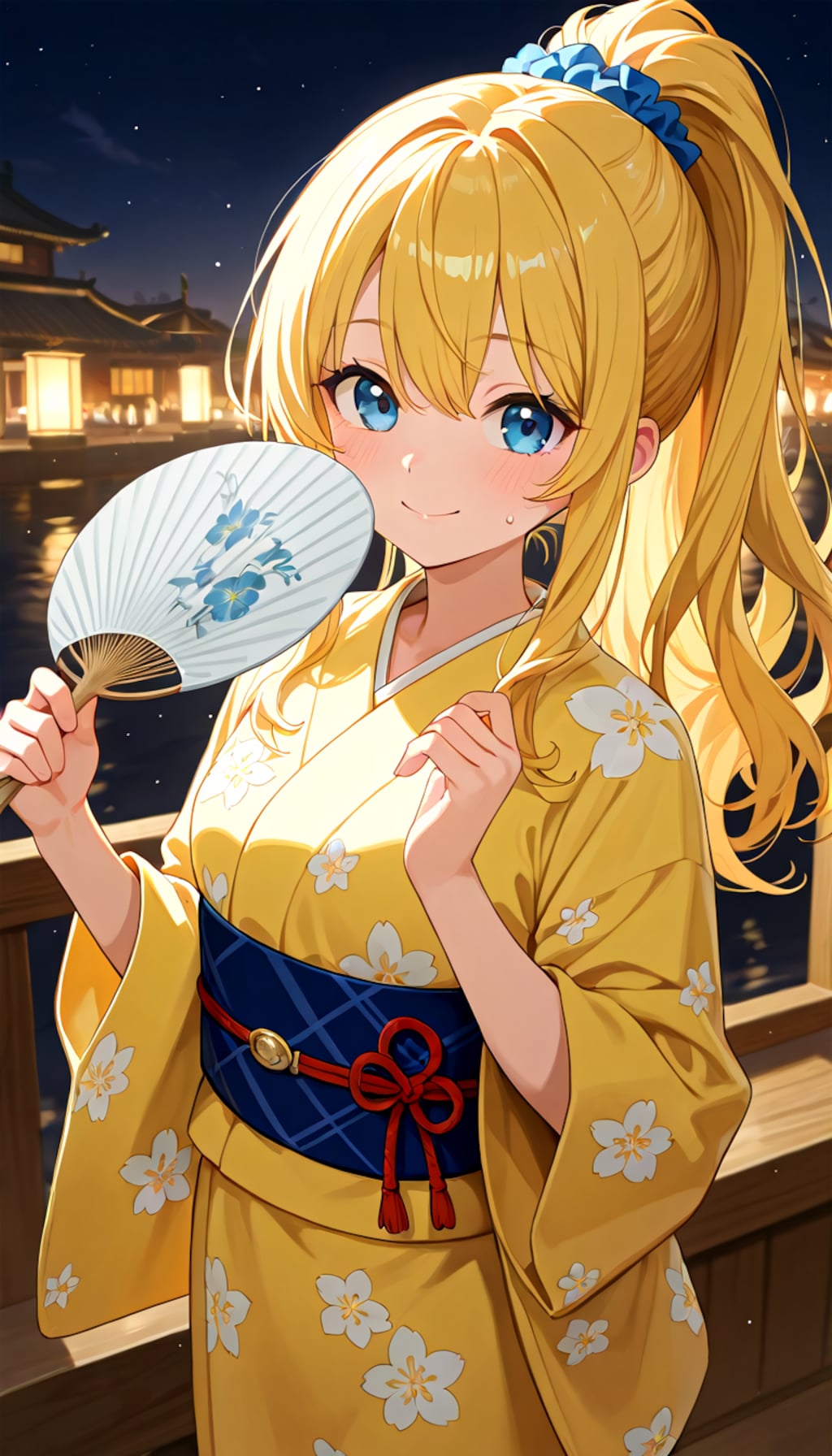 黄色髪ちゃんと浴衣
