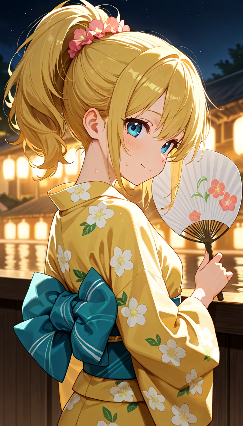 黄色髪ちゃんと浴衣