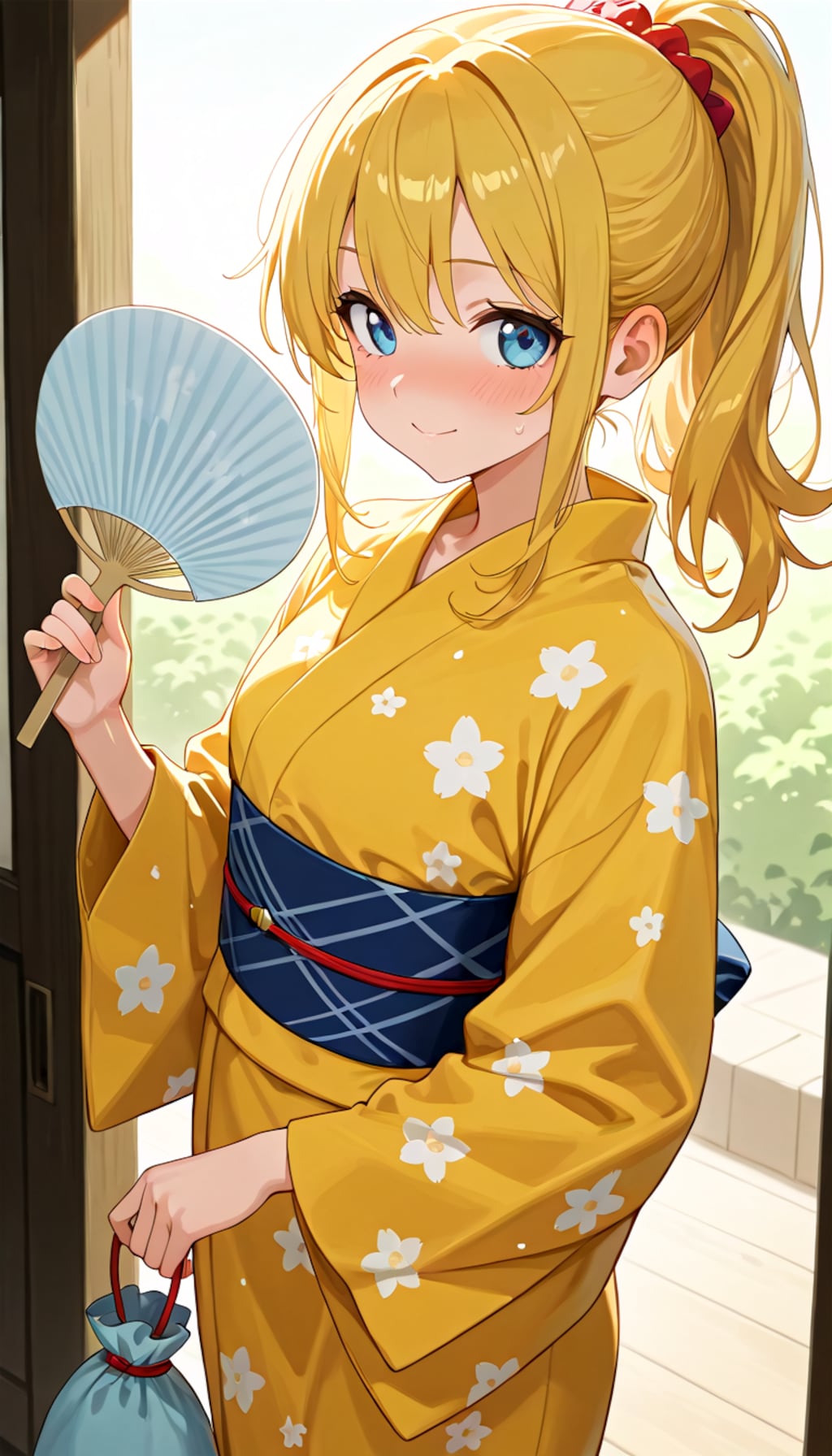 黄色髪ちゃんと浴衣