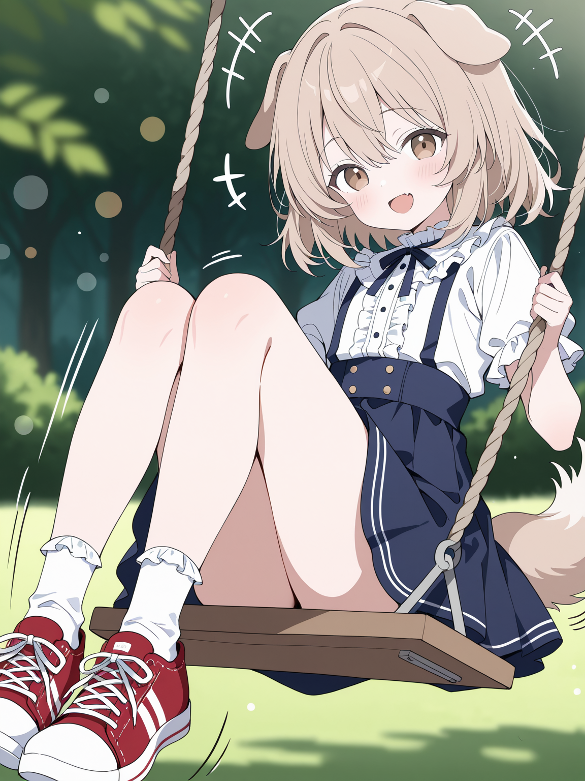 座る（ブランコ）