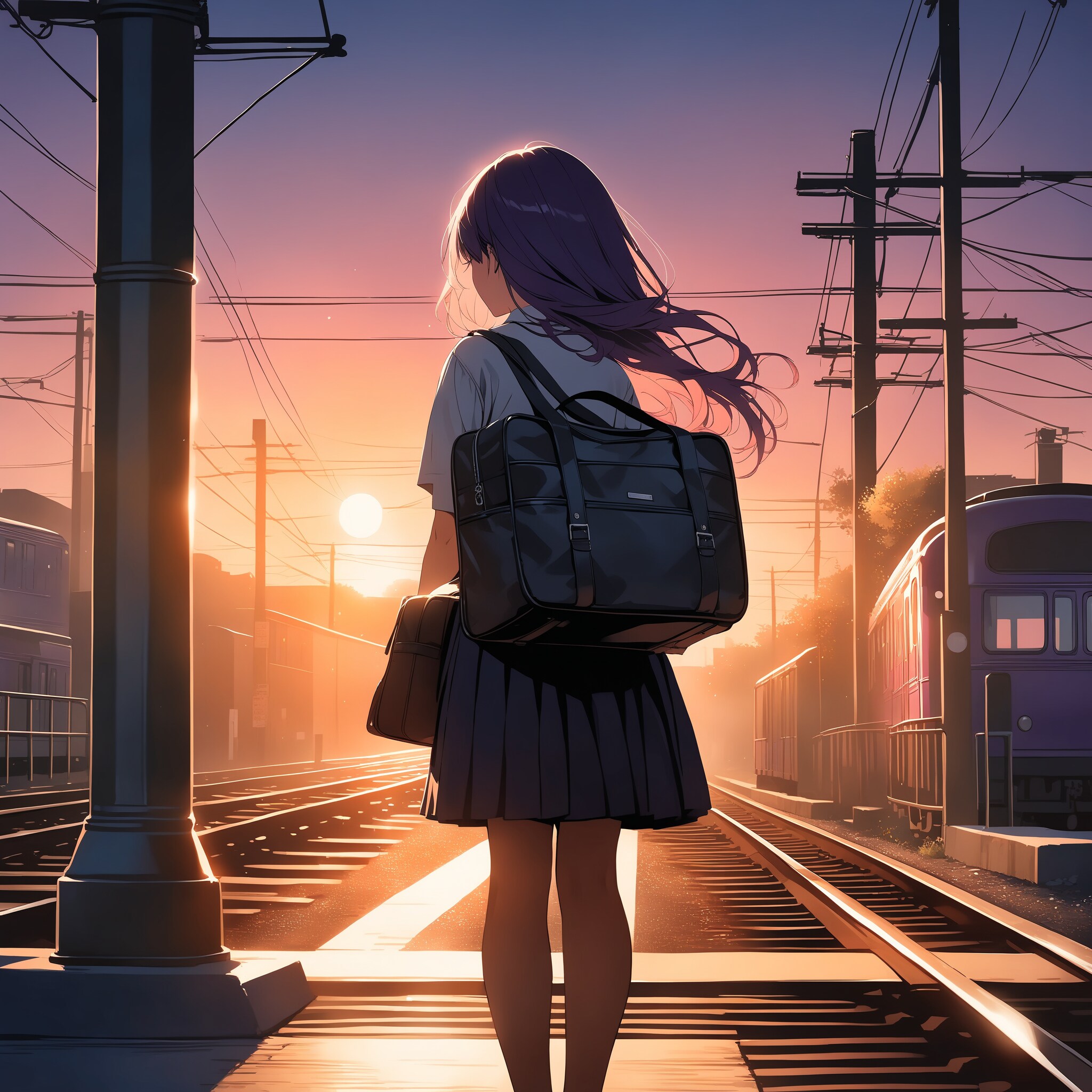 駅のホーム | の人気AIイラスト・グラビア