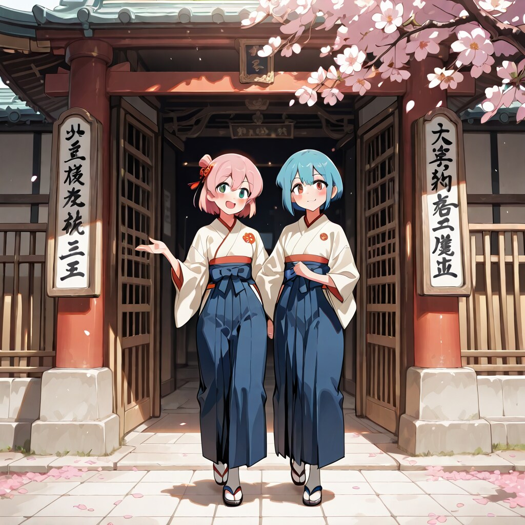 入学する２人