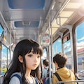 路面電車内 3枚目