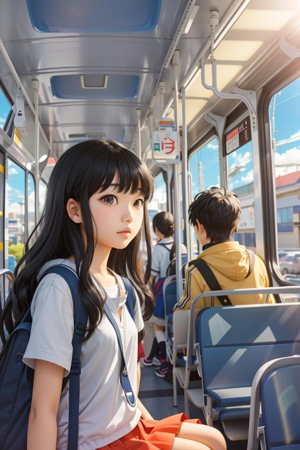 路面電車内