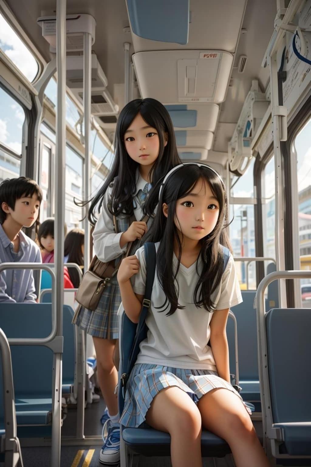 路面電車内