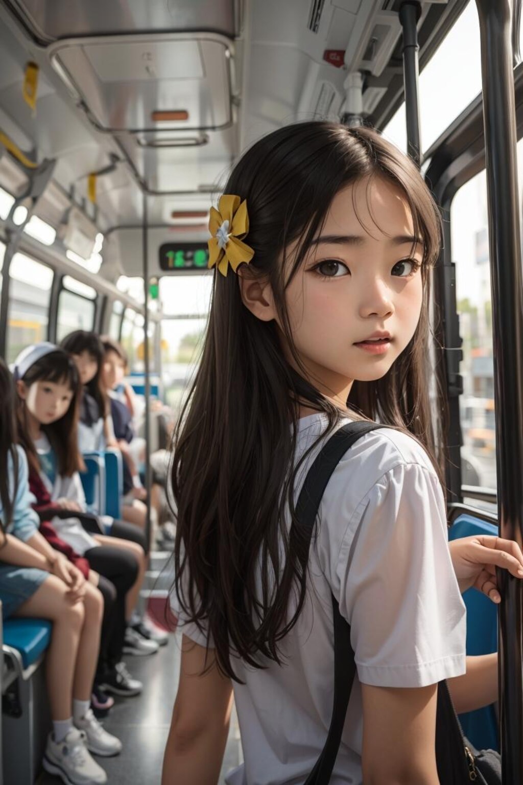 路面電車内