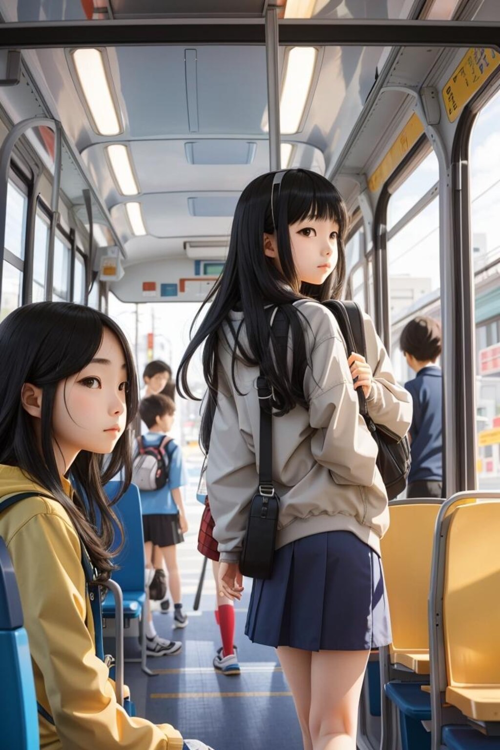 路面電車内