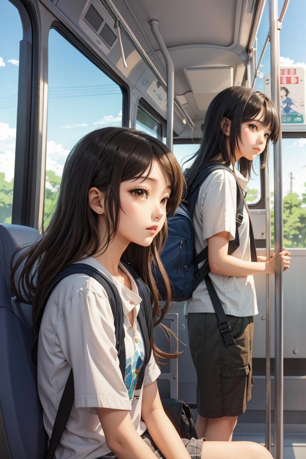 路面電車内