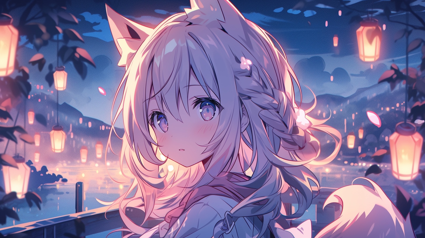 狐娘と浮かぶ灯火の約束 | の人気AIイラスト・グラビア