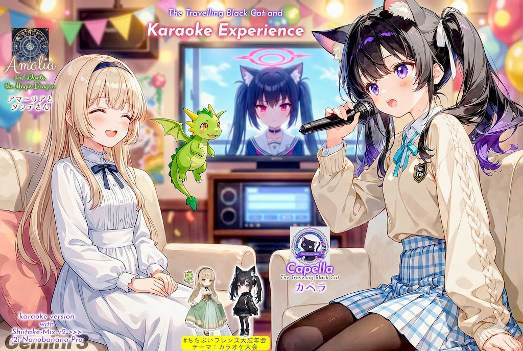 旅する黒猫とカラオケ体験 (でやんす)