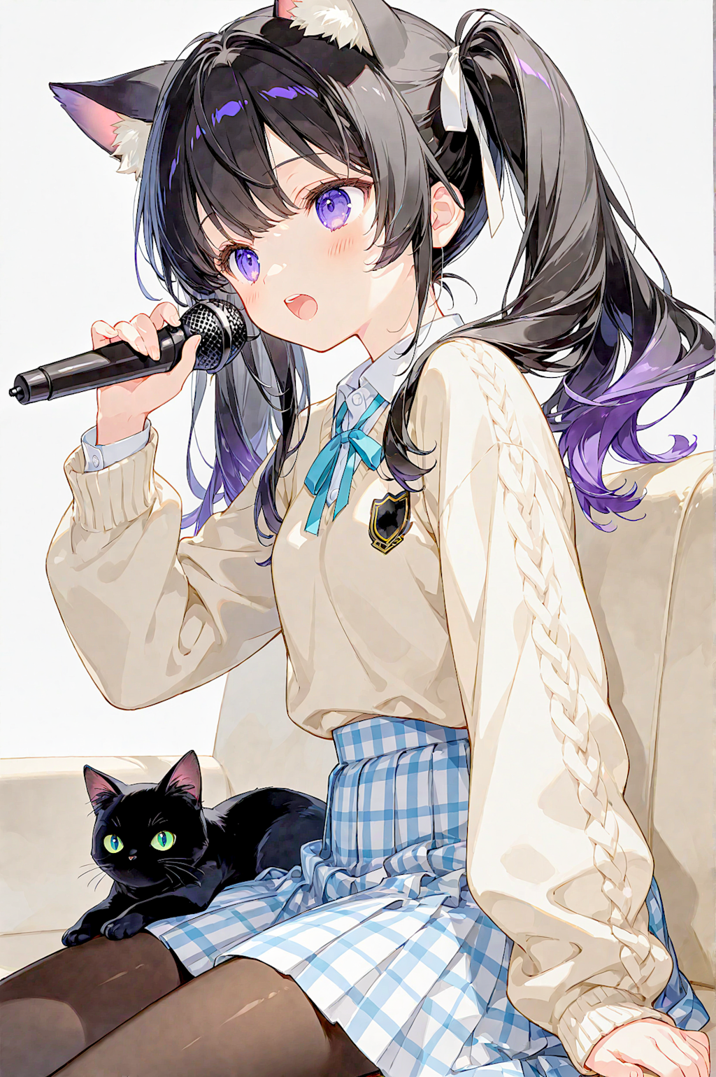 旅する黒猫とカラオケ体験 (でやんす)