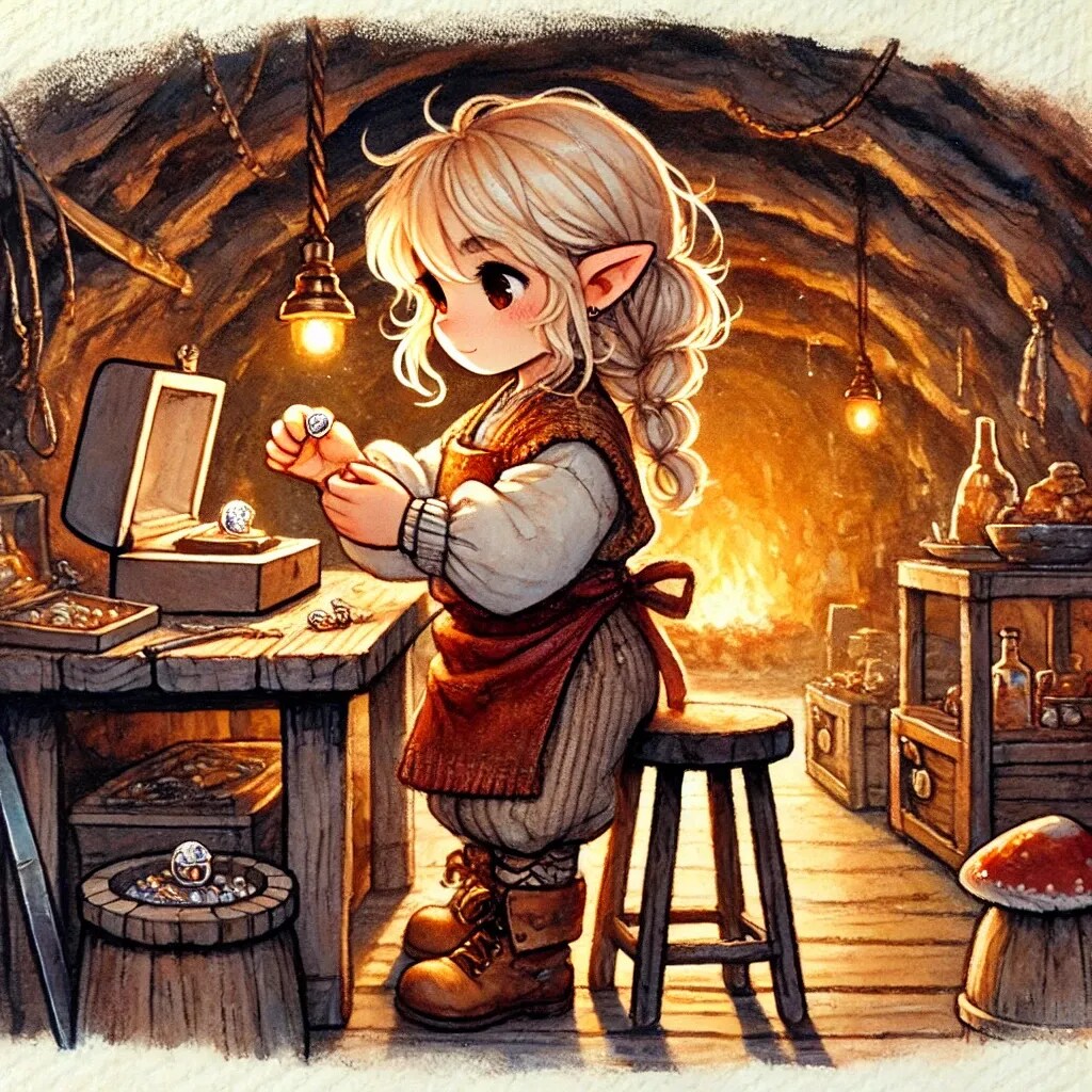 宝飾職人の少女