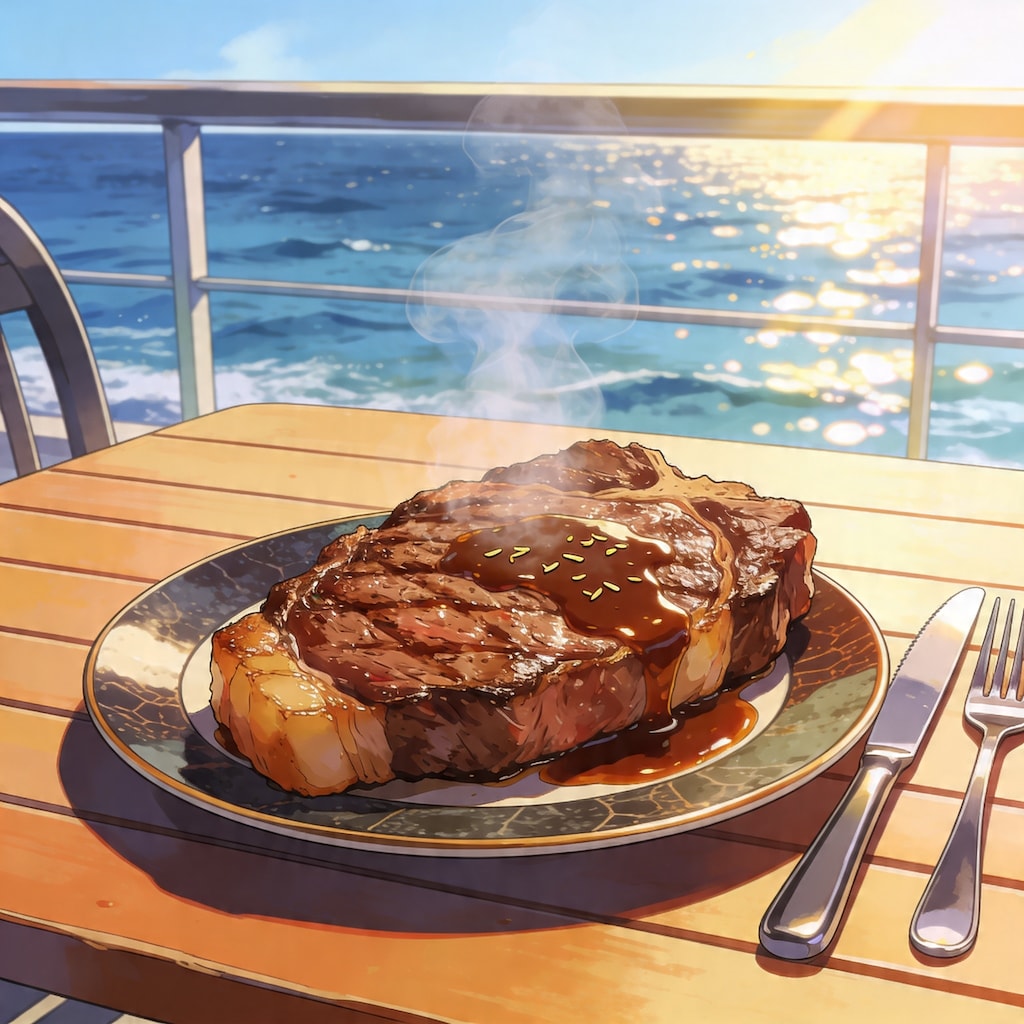 潮の香りとステーキ
