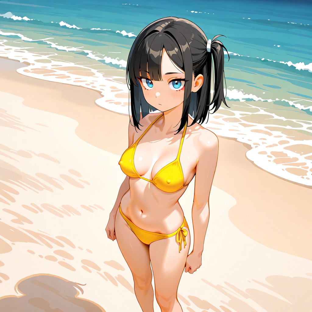 yellow bikini