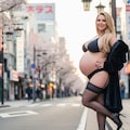 A mother wearing a black fur coat 12枚目