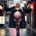 A mother wearing a black fur coat 11枚目