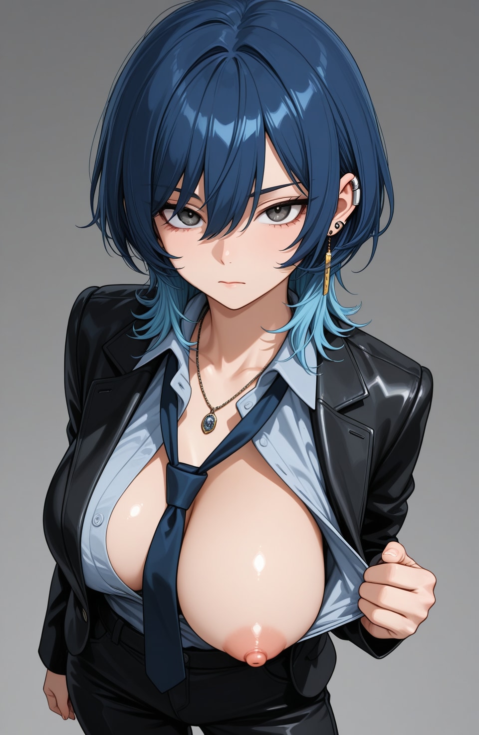 ウルフカットのお姉さん