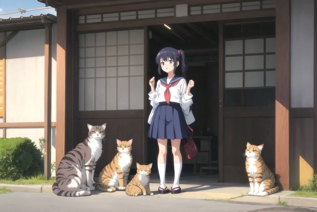 猫たちのお見送り