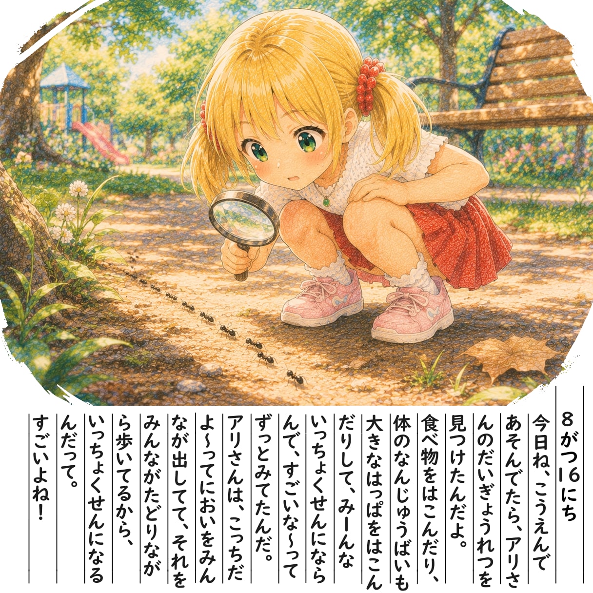 【絵日記】アリさんのだいこうしんです♪ | の人気AIイラスト・グラビア
