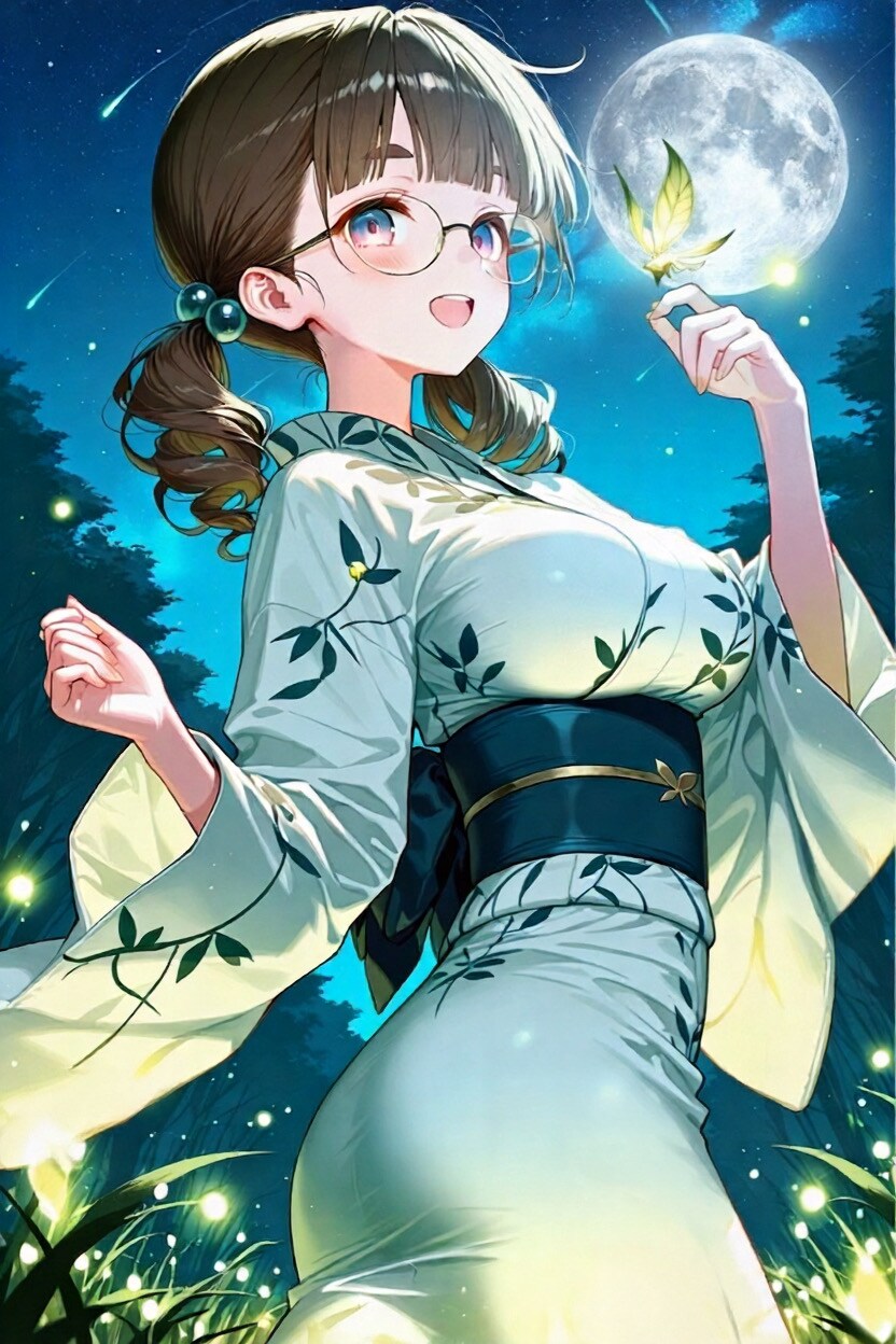 幻想蛍と月光