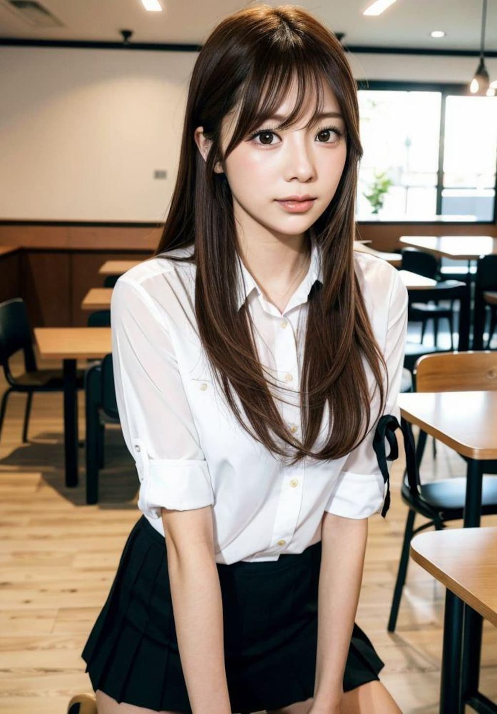 待ち合わせ場所に池袋のカフェを指定するパパ活ギャルJK