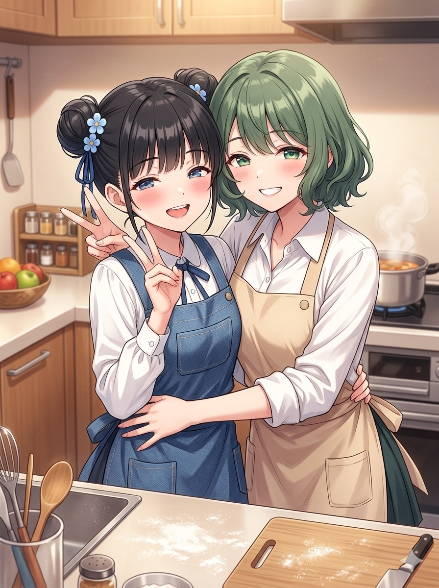まーるさん家のおだんごちゃんと芽生ちゃん | の人気AIイラスト・グラビア