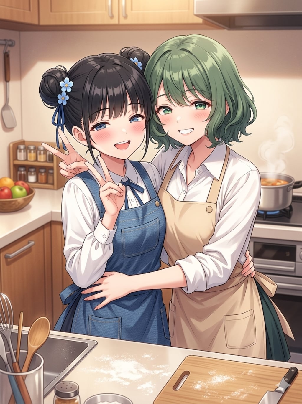 まーるさん家のおだんごちゃんと芽生ちゃん