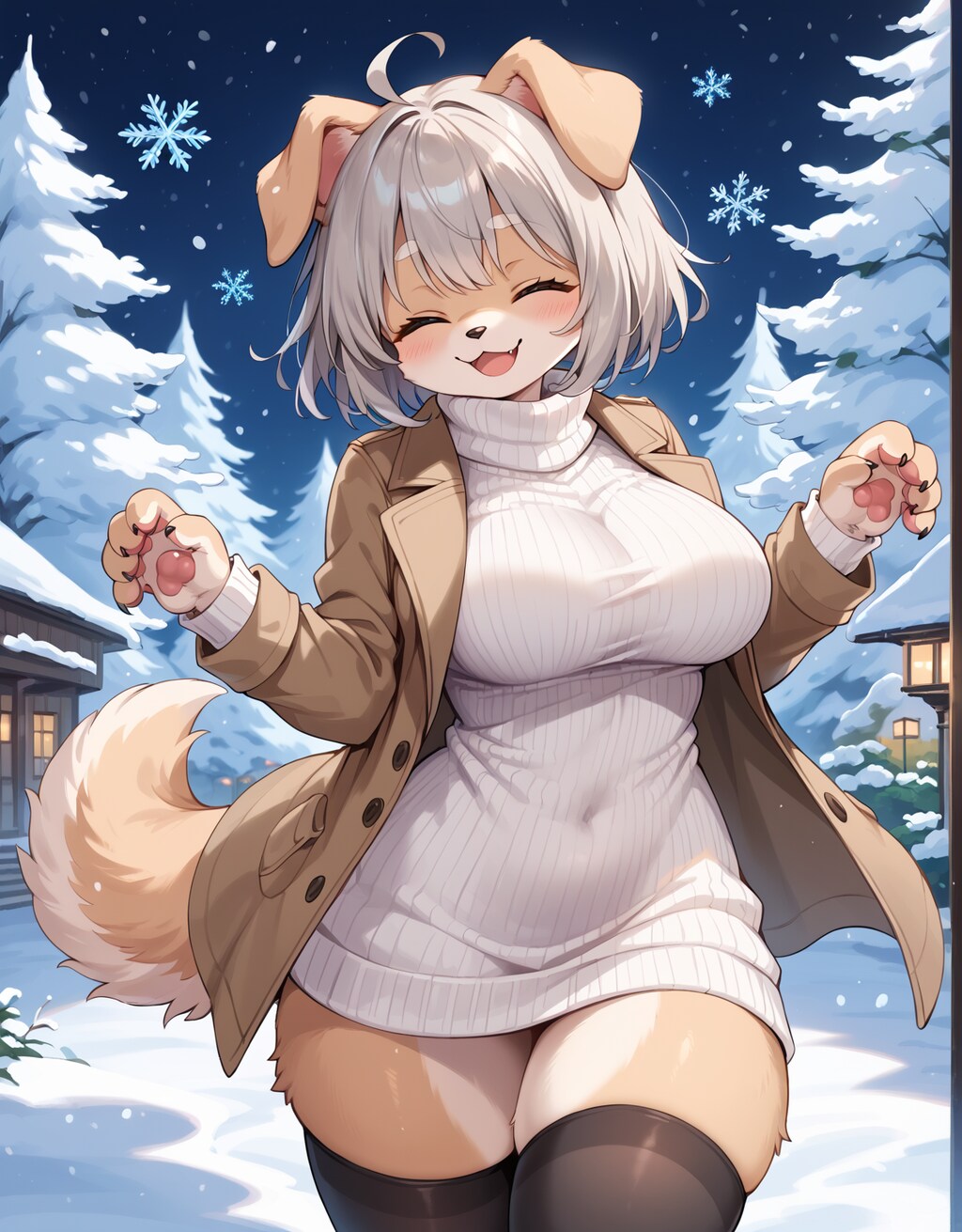 雪夜のお散歩