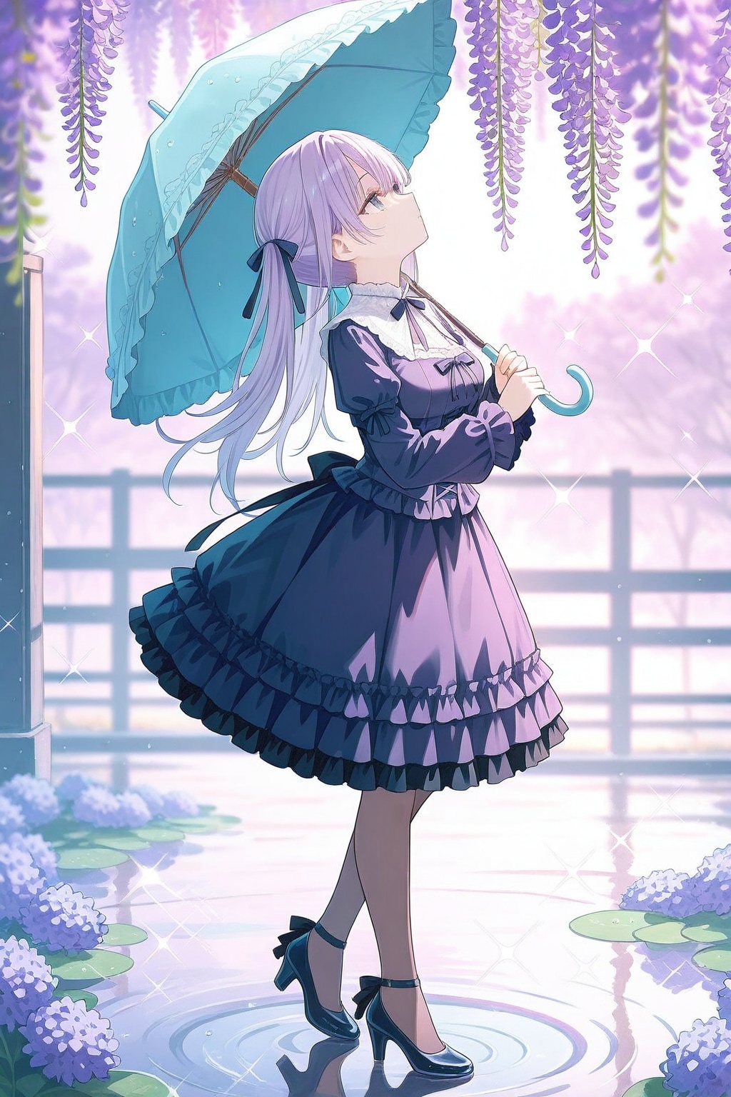 紫色の雨を降らせる | の人気AIイラスト・グラビア